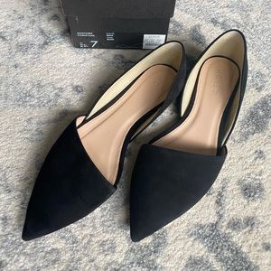 J Crew Sloan D’Orsay Black Suede Leather Flats 7